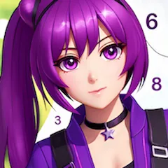 Взломанная Anime Manga Color by Numbers  [МОД Все открыто] - последняя версия apk на Андроид