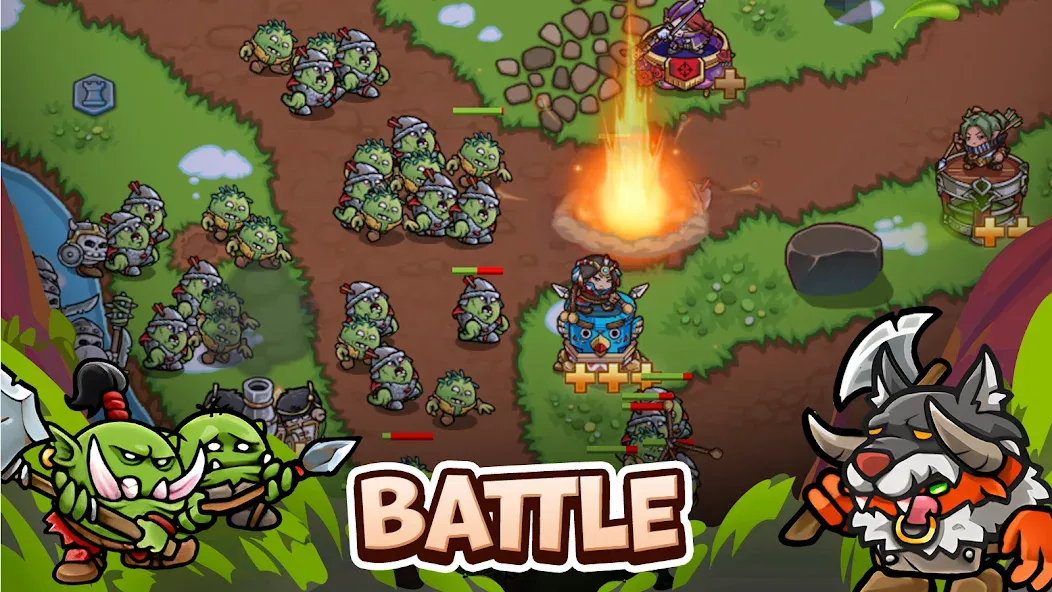 Crazy Defense Heroes - TD Game (Крейзи Дефенс Хероес)  [МОД Mega Pack] Screenshot 2
