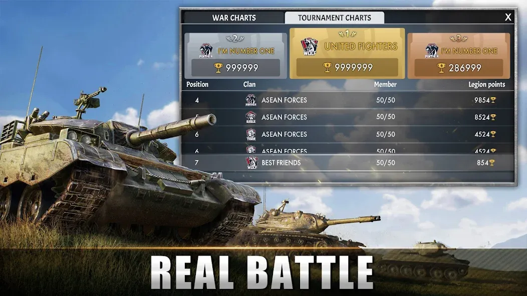 Tank Warfare: PvP Battle Game (Танковое сражение)  [МОД Unlocked] Screenshot 2