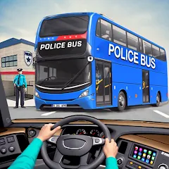 Взлом Police Bus Simulator Bus Games  [МОД Mega Pack] - последняя версия apk на Андроид