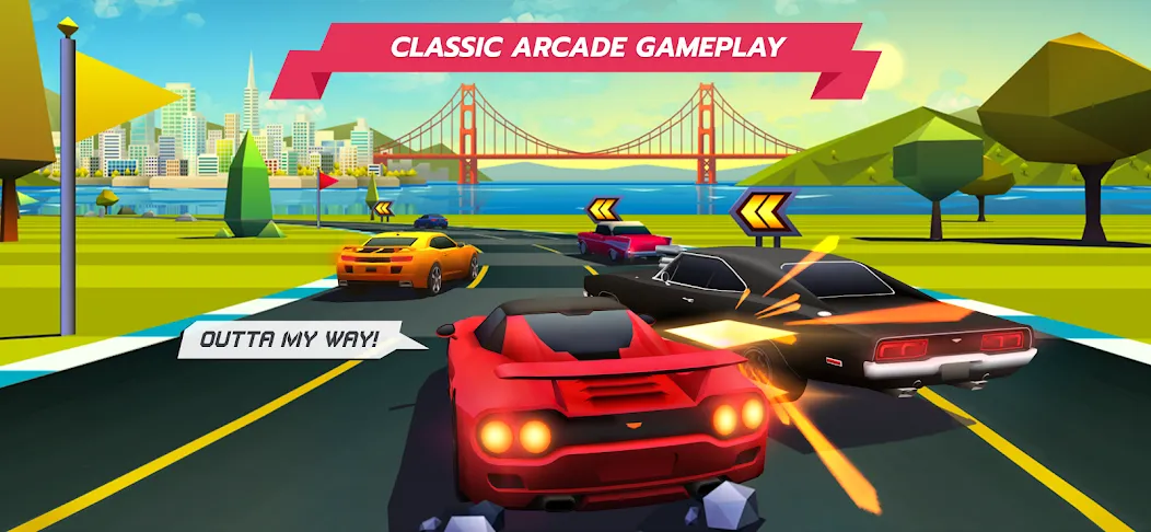 Horizon Chase – Arcade Racing (Хорайзон Чейс)  [МОД Unlocked] Screenshot 1