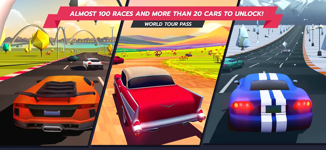 Horizon Chase – Arcade Racing (Хорайзон Чейс)  [МОД Unlocked] Screenshot 2