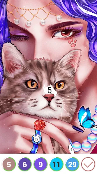 Hola Color--Coloring by Number (ола калор)  [МОД Unlimited Money] Screenshot 1