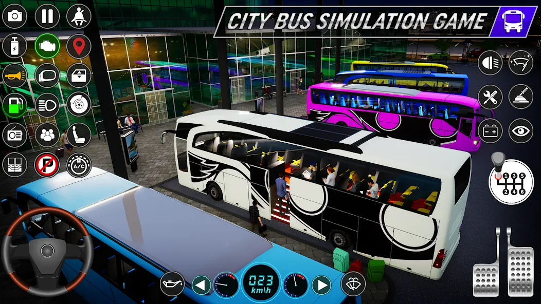 City Bus Simulator: Bus Games (Риал Сити Бас Симулятор Геймс)  [МОД Menu] Screenshot 4