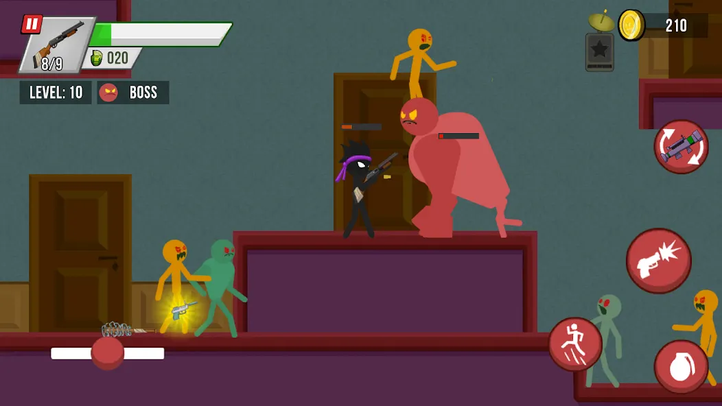 Stick vs Zombies (Стикмен против Зомби)  [МОД Меню] Screenshot 3