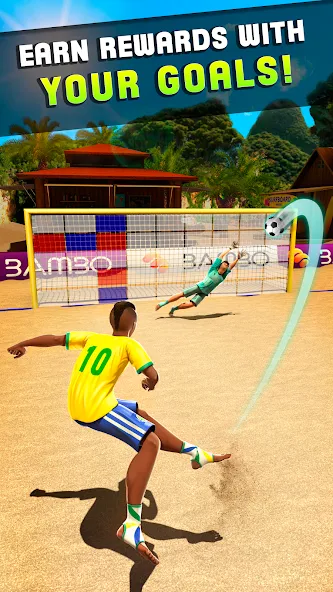 Shoot Goal - Beach Soccer Game (Шут)  [МОД Много денег] Screenshot 2