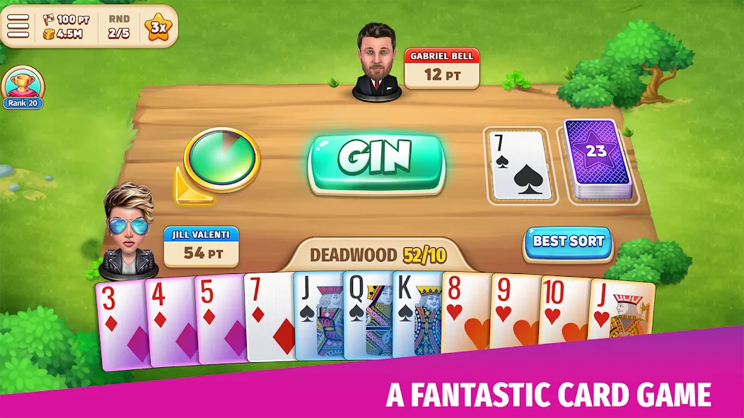 Gin Rummy Stars - Card Game (Джин Рамми Старс)  [МОД Много монет] Screenshot 1