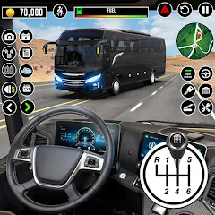 Взлом Bus Driving School : Bus Games  [МОД Mega Pack] - стабильная версия apk на Андроид