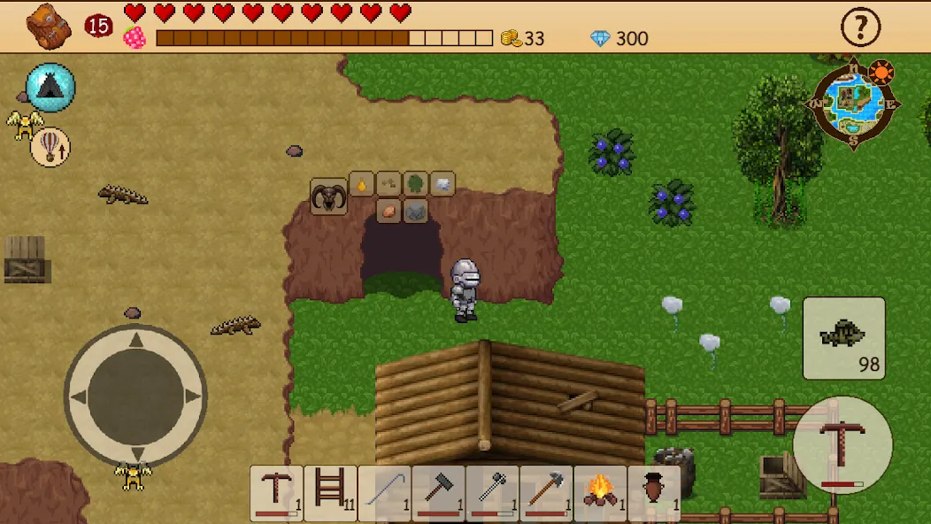 Survival RPG: Open World Pixel (Сурвайвл РПГ)  [МОД Меню] Screenshot 1