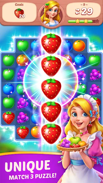 Fruit Diary - Match 3 Games  [МОД Меню] Screenshot 1