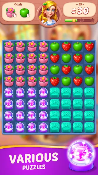 Fruit Diary - Match 3 Games  [МОД Меню] Screenshot 5