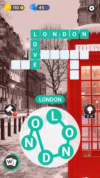 Word City: Connect Word Game (Ворд Сити)  [МОД Бесконечные монеты] Screenshot 1