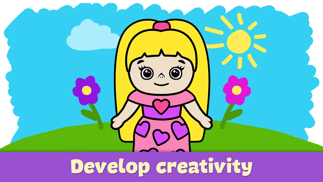 Coloring Book - Games for Kids  [МОД Много монет] Screenshot 3