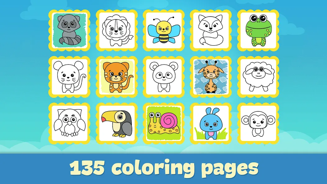 Coloring Book - Games for Kids  [МОД Много монет] Screenshot 5