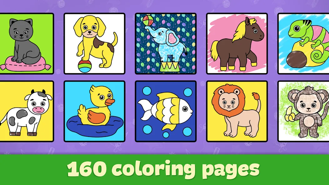 Kids Coloring & Drawing Games  [МОД Много денег] Screenshot 5