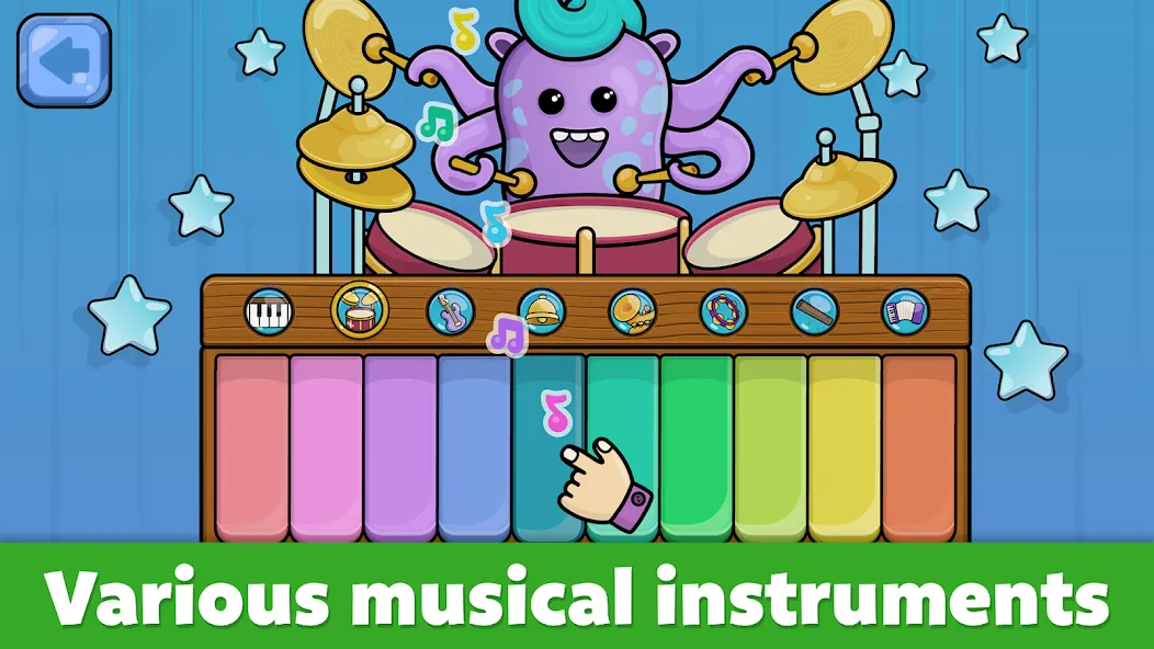 Baby Piano: Kids Music Games  [МОД Бесконечные деньги] Screenshot 2