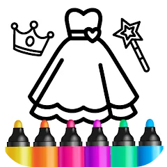 Взломанная Bini Game Drawing for kids app (Бини)  [МОД Unlocked] - последняя версия apk на Андроид