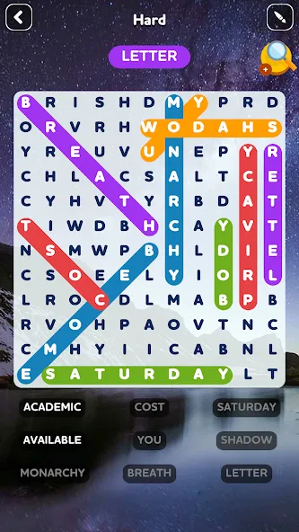 Word Search - Word Puzzle Game  [МОД Unlocked] Screenshot 4