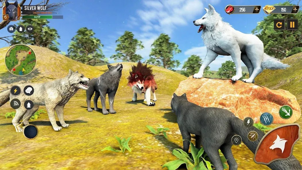 Wild Wolf Simulator Wolf Games  [МОД Бесконечные деньги] Screenshot 3