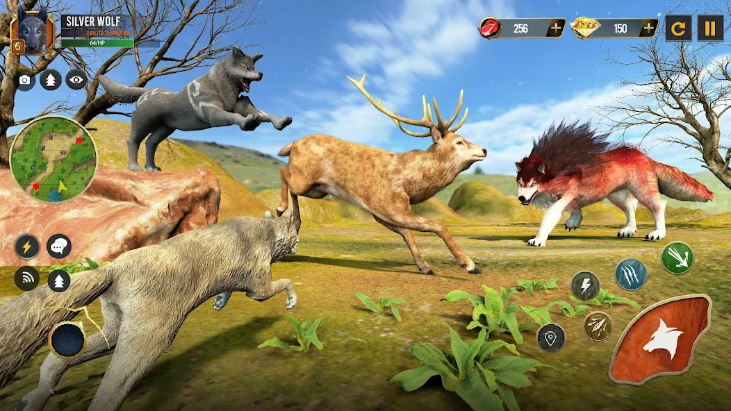 Wild Wolf Simulator Wolf Games  [МОД Бесконечные деньги] Screenshot 5