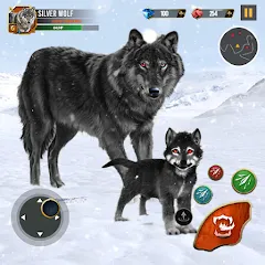 Скачать взломанную Wild Wolf Simulator Wolf Games  [МОД Бесконечные деньги] - полная версия apk на Андроид