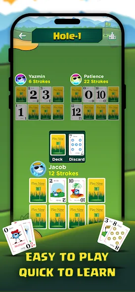 Play Nine: Golf Card Game (Плей Найн)  [МОД Бесконечные монеты] Screenshot 2