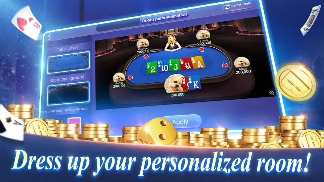 Texas Poker English (Boyaa) (Техасский покер Английский)  [МОД Много монет] Screenshot 2