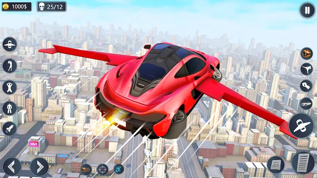 Flying Car Robot Game Car Game  [МОД Все открыто] Screenshot 2