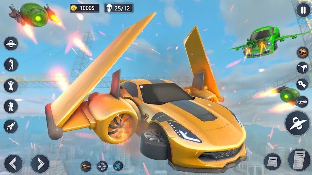 Flying Car Robot Game Car Game  [МОД Все открыто] Screenshot 3