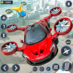 Взлом Flying Car Robot Game Car Game  [МОД Все открыто] - стабильная версия apk на Андроид