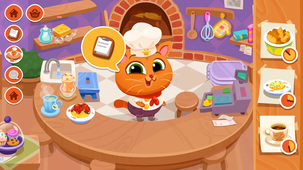 Bubbu Restaurant - My Cat Game (Буббу Ресторан)  [МОД Бесконечные деньги] Screenshot 1