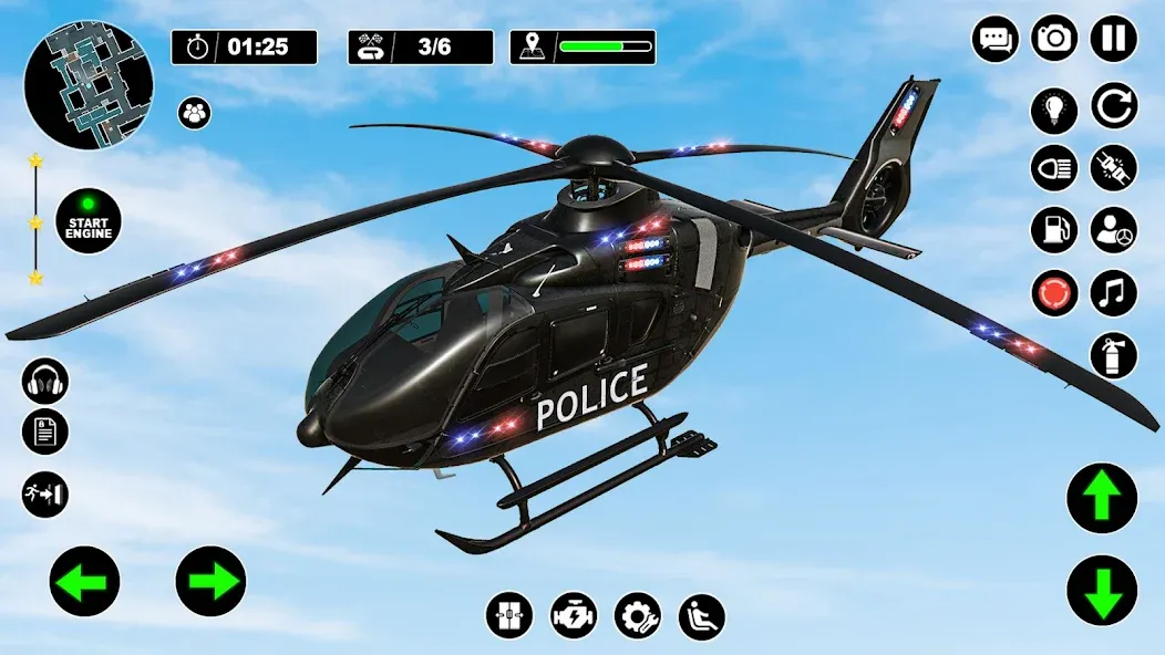 Police Helicopter Chase Game  [МОД Все открыто] Screenshot 5