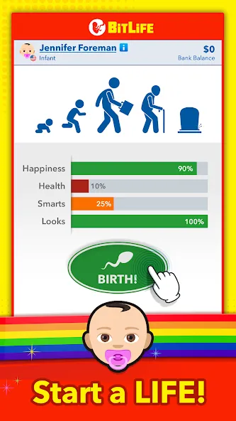 BitLife - Life Simulator (БитЛайф)  [МОД Бесконечные деньги] Screenshot 1