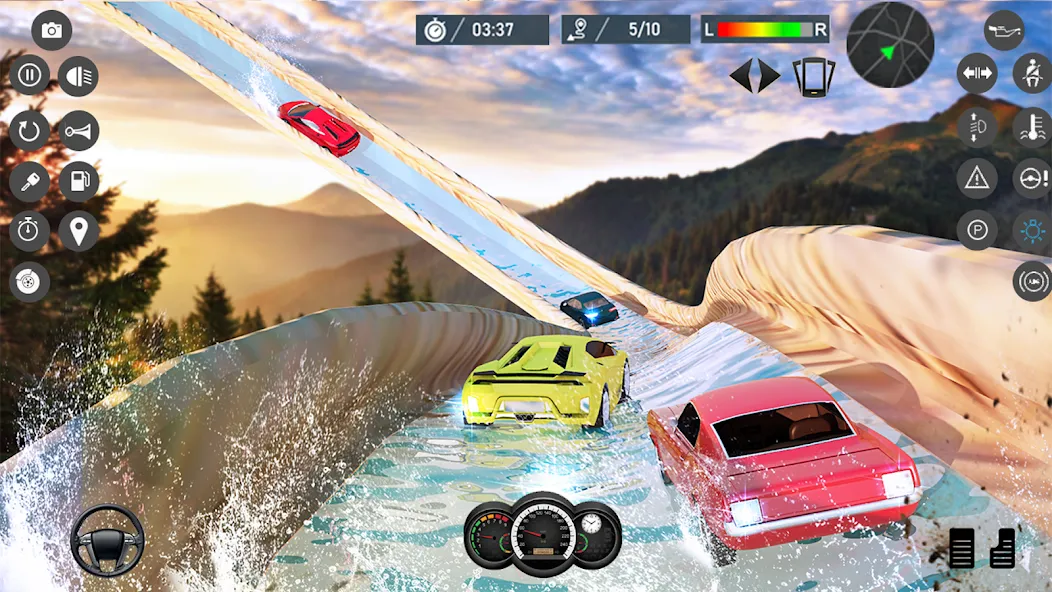 Water Slide Car Race games (Ватер Слайд Кар Рейс игры)  [МОД Mega Pack] Screenshot 4