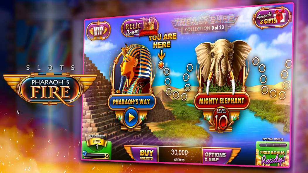 Slots - Pharaoh's Fire (Слоты)  [МОД Menu] Screenshot 1