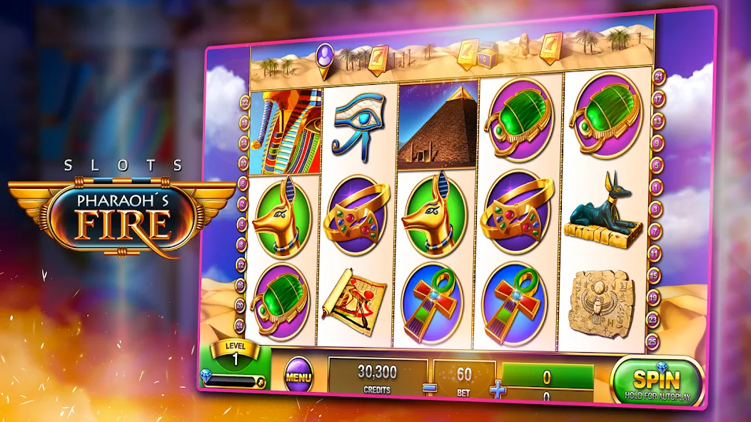 Slots - Pharaoh's Fire (Слоты)  [МОД Menu] Screenshot 2