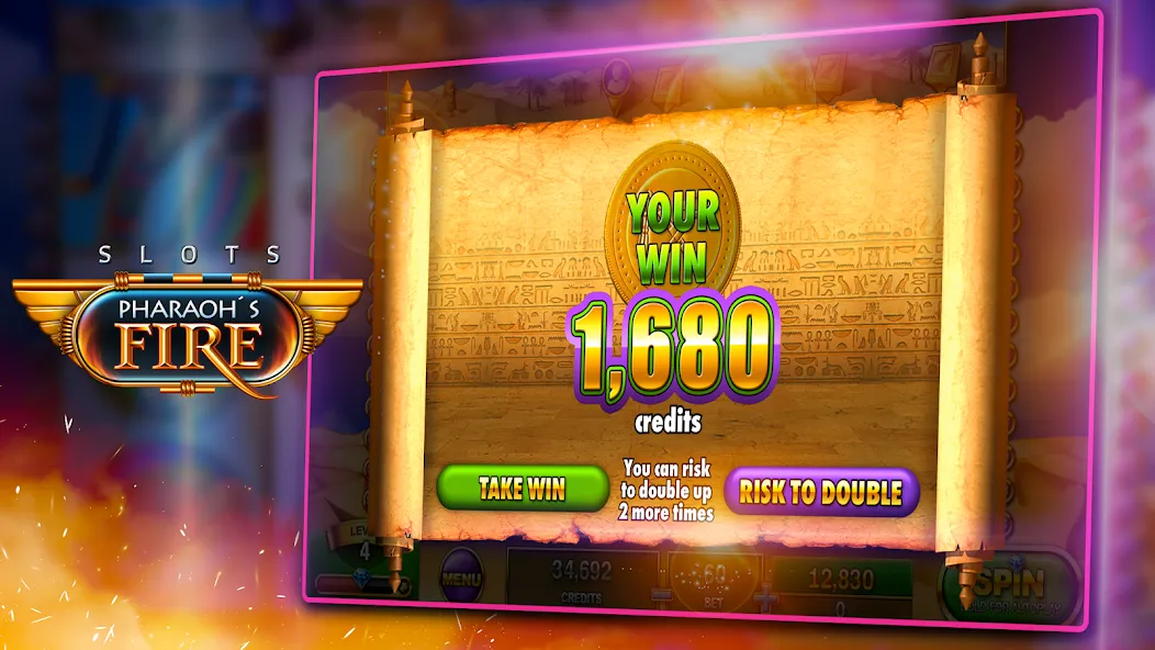 Slots - Pharaoh's Fire (Слоты)  [МОД Menu] Screenshot 4