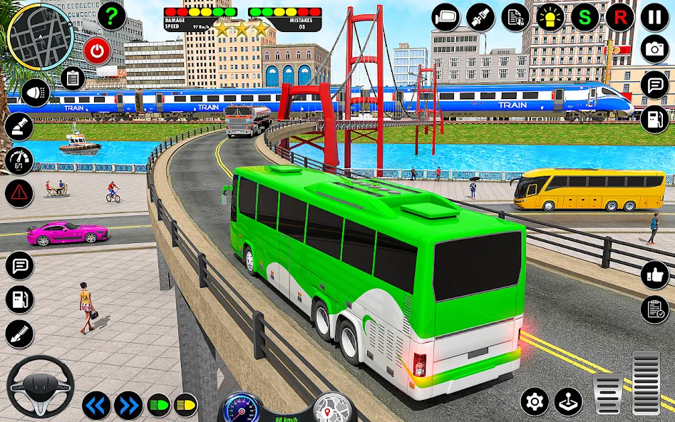 City Bus Simulator 3D Bus Game (Симулятор городского автобуса 3D  игра   )  [МОД Меню] Screenshot 4