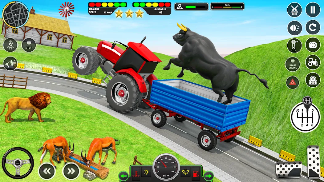 Animal Transport Truck Game 3D (Игра Грузовик для перевозки животных)  [МОД Mega Pack] Screenshot 3