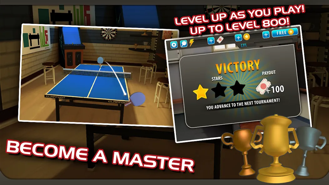 Ping Pong Masters (Пингпонг мастера)  [МОД Много денег] Screenshot 3