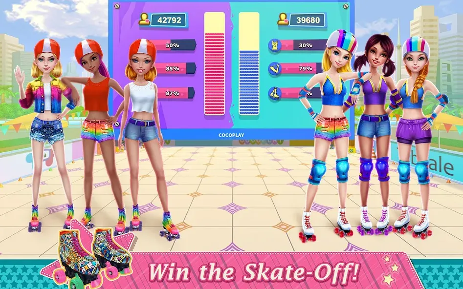 Roller Skating Girls  [МОД Много денег] Screenshot 4