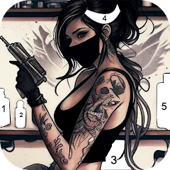 Скачать взлом Tattoo Coloring games  [МОД Меню] - стабильная версия apk на Андроид