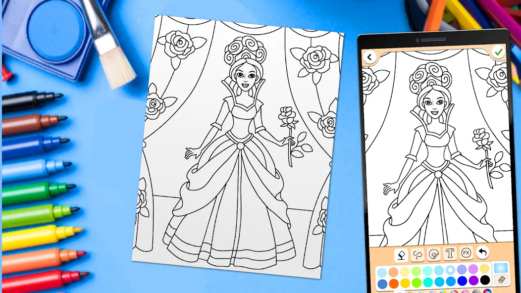 Coloring for girls and women  [МОД Unlocked] Screenshot 5