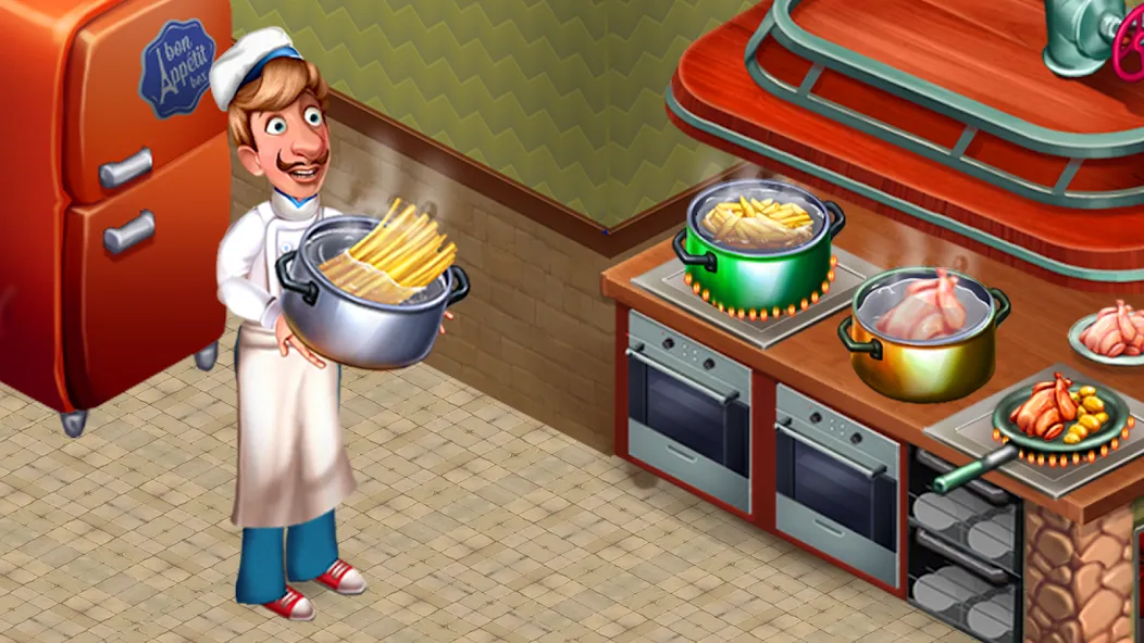 Cooking Team: Restaurant Games  [МОД Много монет] Screenshot 2