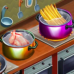 Взломанная Cooking Team: Restaurant Games  [МОД Много монет] - полная версия apk на Андроид