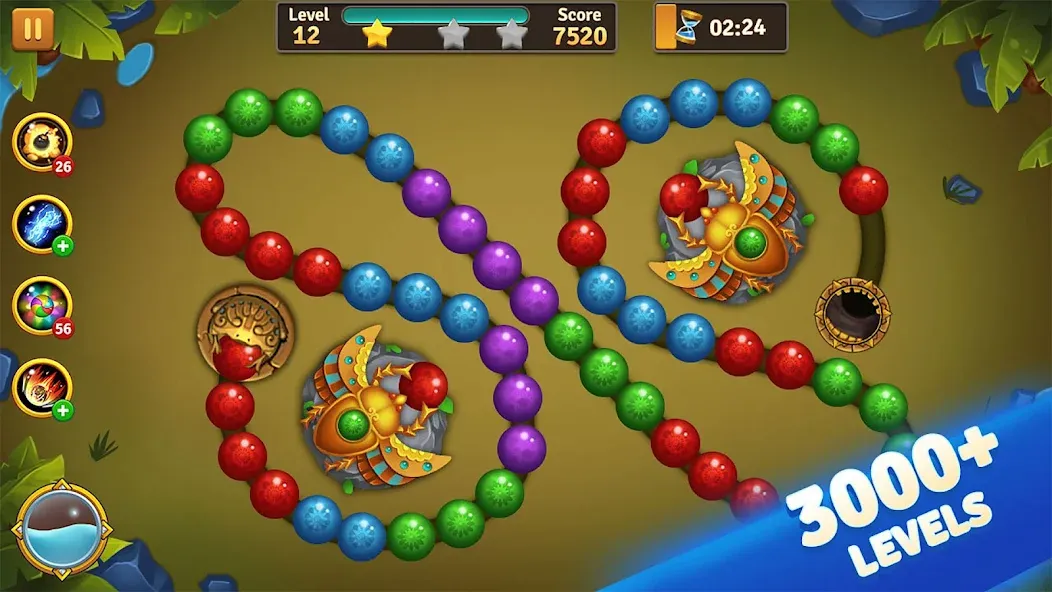 Jungle Marble Blast  [МОД Unlimited Money] Screenshot 3