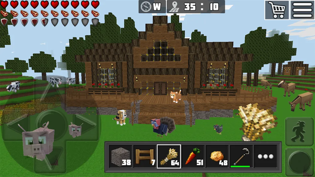 World Craft: Block Craftsman  [МОД Много денег] Screenshot 2