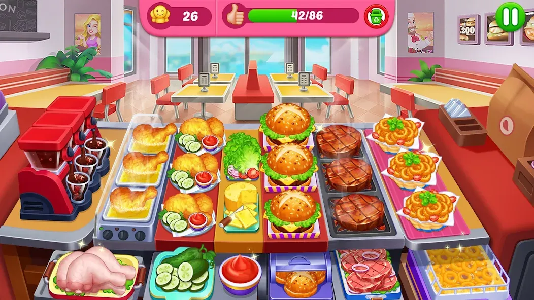 Crazy Cooking Diner: Chef Game (Крейзи кукинг дайнер)  [МОД Unlimited Money] Screenshot 1