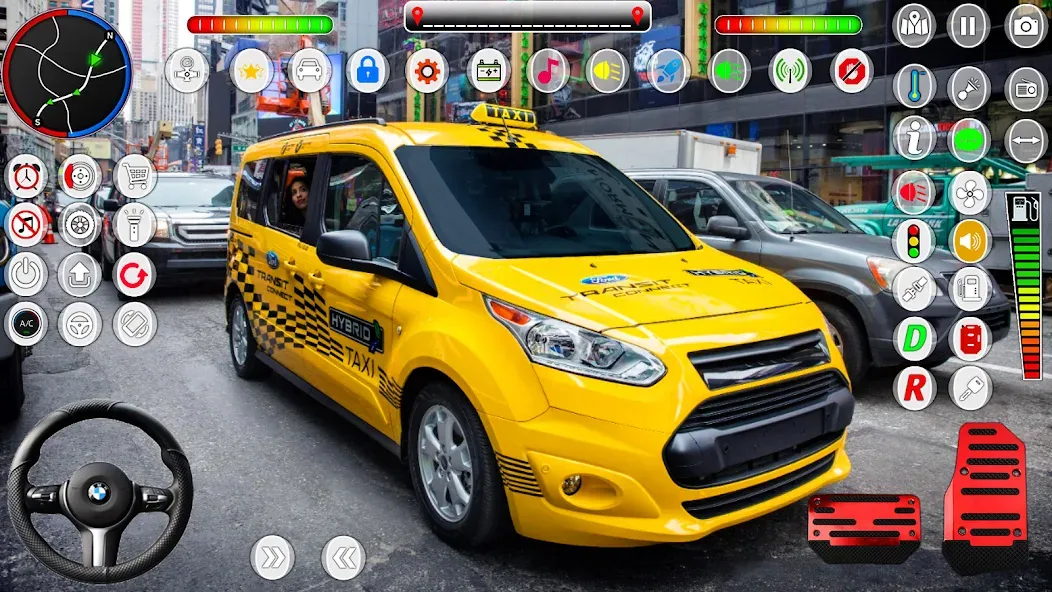 US Taxi Game 2023-Taxi Driver  [МОД Меню] Screenshot 3