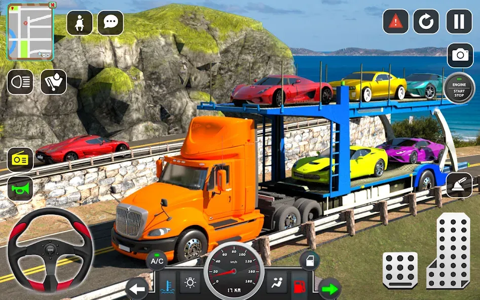 Trailer Truck Car Transport 3D  [МОД Меню] Screenshot 4